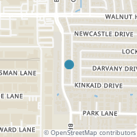 Map location of 9922 Brockbank Drive, Dallas, TX 75220