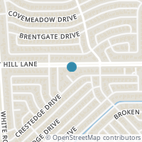 Map location of 9541 Crestedge Cir, Dallas TX 75238
