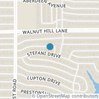 Map location of 7011 Stefani Drive, Dallas, TX 75225