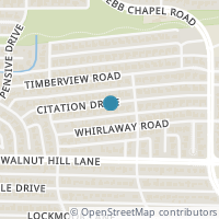 Map location of 3156 Citation Drive, Dallas, TX 75229