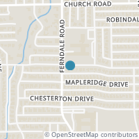 Map location of 10210 Estate Lane, Dallas, TX 75238