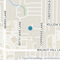 Map location of 3822 Martha Lane, Dallas, TX 75229