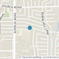 Map location of 9860 Estate Lane, Dallas, TX 75238