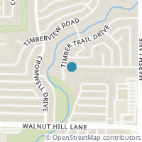 Map location of 3510 Woodleigh Drive, Dallas, TX 75229