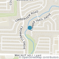 Map location of 10135 Timber Trail Drive, Dallas, TX 75229