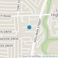Map location of 9156 Vintage Oaks Court, Dallas, TX 75231