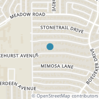 Map location of 7127 Lakehurst Avenue, Dallas, TX 75230