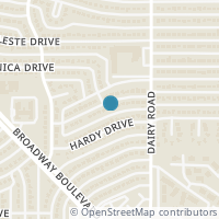 Map location of 702 Calvin Drive, Garland, TX 75041