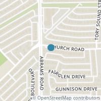 Map location of 9006 Church Road, Dallas, TX 75231
