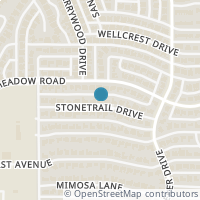 Map location of 7153 Stonetrail Drive, Dallas, TX 75230
