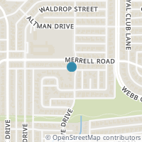 Map location of 10323 Pensive Drive, Dallas, TX 75229