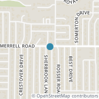 Map location of 10338 Sherbrook Lane, Dallas, TX 75229