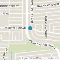 Map location of 3206 Camelot Drive, Dallas, TX 75229