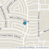 Map location of 7431 Meadow Oaks Drive, Dallas, TX 75230