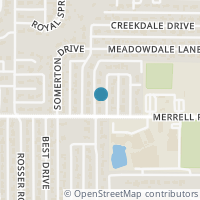Map location of 10415 Westlawn Drive, Dallas, TX 75229