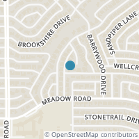 Map location of 10511 Berry Knoll Drive, Dallas, TX 75230