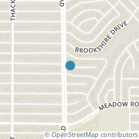 Map location of 6905 Wildglen Drive, Dallas, TX 75230
