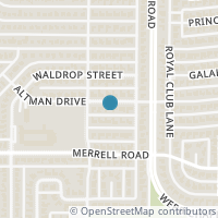 Map location of 3218 Altman Drive, Dallas, TX 75229