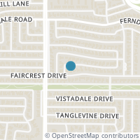 Map location of 9839 Faircrest Drive, Dallas, TX 75238