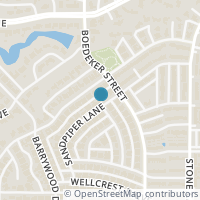 Map location of 10663 Sandpiper Lane, Dallas, TX 75230