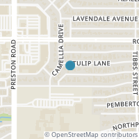 Map location of 6114 Tulip Lane, Dallas, TX 75230