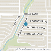 Map location of 3815 Duchess Trl, Dallas TX 75229