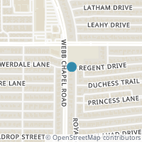 Map location of 10637 Royal Club Lane, Dallas, TX 75229