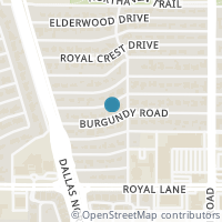 Map location of 5849 Burgundy Road, Dallas, TX 75230