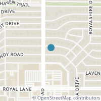 Map location of 6015 Burgundy Road, Dallas, TX 75230