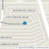 Map location of 5408 Meadow Crest Drive, Dallas, TX 75229