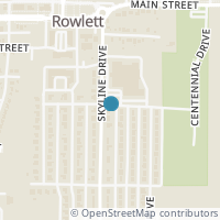 Map location of 4306 Skyline Drive, Rowlett, TX 75088