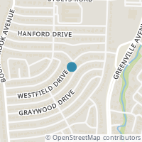 Map location of 8646 Westfield Drive, Dallas, TX 75243