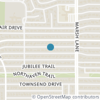 Map location of 3607 Whitehall Drive, Dallas, TX 75229