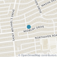 Map location of 7507 Midbury Drive, Dallas, TX 75230