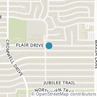 Map location of 3506 Flair Drive, Dallas, TX 75229