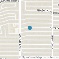 Map location of 3728 Alta Vista Lane, Dallas, TX 75229