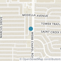 Map location of 11419 Webb Chapel Road, Dallas, TX 75229