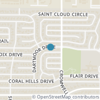 Map location of 3334 Dartmoor Drive, Dallas, TX 75229