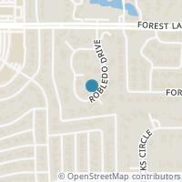 Map location of 12 Robledo Drive, Dallas, TX 75230