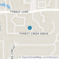 Map location of 11627 Forest Creek Place, Dallas, TX 75230