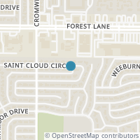 Map location of 3457 Saint Cloud Circle, Dallas, TX 75229