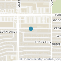 Map location of 3735 Weeburn Drive, Dallas, TX 75229