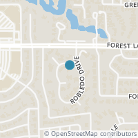 Map location of 30 Robledo Drive, Dallas, TX 75230