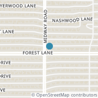 Map location of 4208 Mendenhall Drive, Dallas, TX 75244