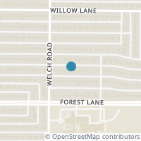 Map location of 4631 Allencrest Lane, Dallas, TX 75244
