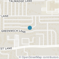 Map location of 6633 Greenwich Lane, Dallas, TX 75230