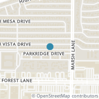 Map location of 3611 Parkridge Dr #102, Dallas TX 75234