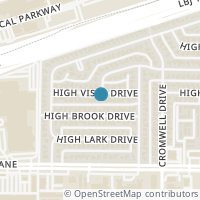 Map location of 3260 High Vista Drive, Dallas, TX 75234