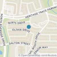 Map location of 3625 Oliver Drive, Fort Worth, TX 76244
