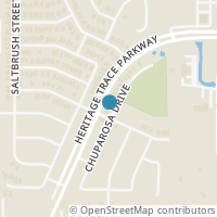 Map location of 9505 Chuparosa Drive, Fort Worth, TX 76177